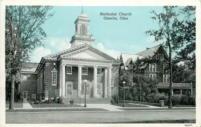 Igreja metodista de Oberlin — Ohio — editor C.T. Blue Sky, n° 6B397