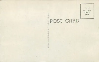 Igreja metodista de Oberlin — Ohio — editor C.T. Blue Sky, n° 6B397 — Verso