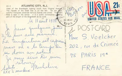 Atlantic City — Vista da Boardwalk — editor Freeman, Inc. — Verso