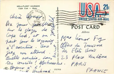 Wellfleet Harbor — Cape Cod, Mass. — Publicado por J. Lazarus, n° 132768 — Verso