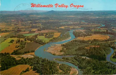 Valley Willamette, Oregon — vista aérea — Canyon Publishing Co.