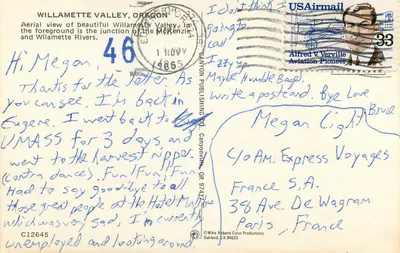 Valley Willamette, Oregon — vista aérea — Canyon Publishing Co. — Verso