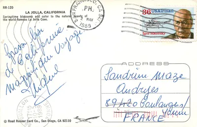La Jolla Cove — Kalifornia — Road Runner Card Co., n° RR-120 — Rewers