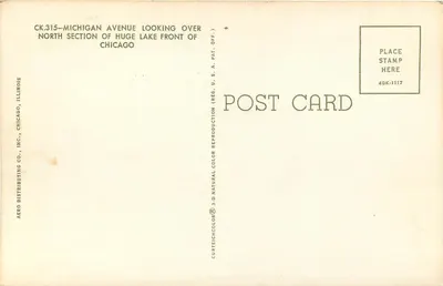 A Magnificent Mile de Chicago — vista aérea — Aero Distributing Co., Inc. — Verso