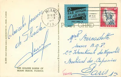 Miami Beach — Vista Tropical Lummus Park — Curteichcolor & Gulf Stream Card & Distributing Co. — Verso