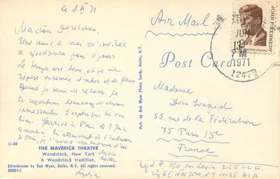 Le Maverick Theatre — Woodstock, New York — Wyd. Bob Wyer, Delhi, N.Y. — Rewers