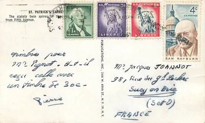Katedra św. Patryka — dwie wieże z piątej alei — Wydawnictwo, Inc. N.Y. — Rewers