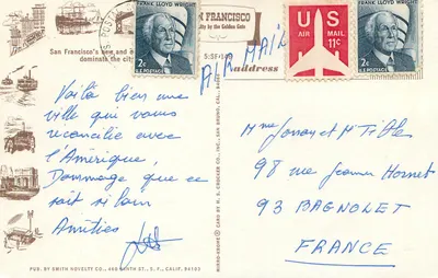 San Francisco — widok nocny z Transamerica Pyramid — wydawca H. S. Crocker Co. — Rewers