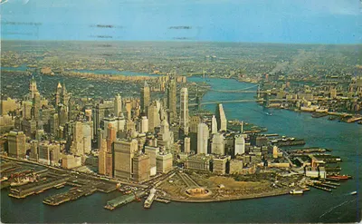 Vista aérea de Lower Manhattan — Nova York — Alfred Mainzer Inc. n°593