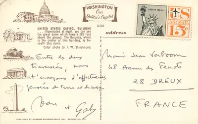 Kapitol Stanów Zjednoczonych — wydanie S-210 — H.S. Crocker Co., Inc. — Rewers