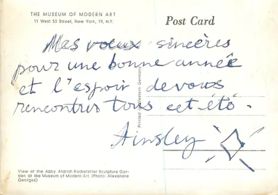 Ogród rzeźb Abby Aldrich Rockefeller — Muzeum Sztuki Nowoczesnej — Nowy Jork — wydawca: The Museum of Modern Art — Rewers