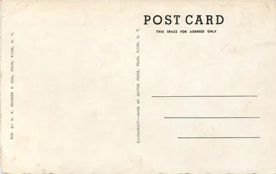 U.S. Post Office — Orange, Mass. — imprimé sur la carte — Verso
