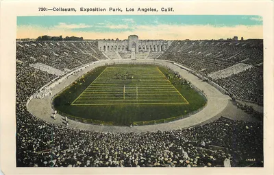 Coliseu, Exposition Park, Los Angeles, Califórnia — 730 — editor desconhecido