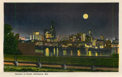 City Hall and Municipal Office Building and Memorial Plaza, Baltimore, Md. — vista diurna — editor não visível — Verso