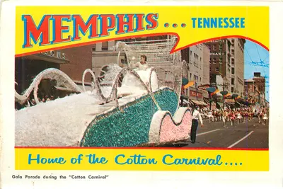 Memphis... Tennessee — Parada de Gala durante o 'Carnaval do Algodão' — Terra do Carnaval do Algodão