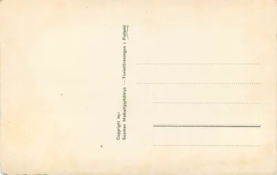 Alaluostari klockstapel — Petsamo — uitgever Suomen Matkailijayhdistys, n° 649 — Achterkant