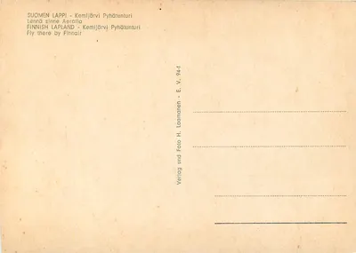 Jezioro Kemijärvi - Pyhäätunturi — Finlandia — Wydawca H. Laamanen, nr 94-f — Rewers