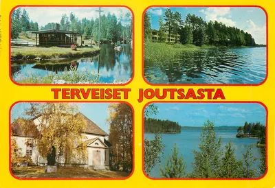 Joutsasa — paisagem lacustre e igreja — editor Nyklässningen