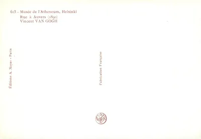 Ulica w Auvers — obraz Vincenta van Gogha — Wydawnictwo A. Noyer — Rewers