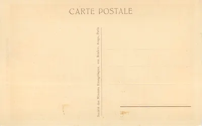 Gabon — Coiffure de danse — Société des Missions Évangélique, Parigi — Verso