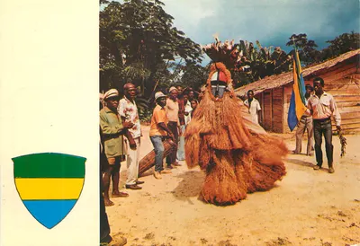 Dançarino Adouma — Gabão — Editor: Images du Gabon, série A 100