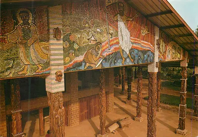 Igreja de São Miguel de N'Kembo — Mosaico: Anunciação - Ressurreição — Frère Peet Wercher