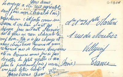 Mosquée de Libreville — Gabon — éditeur Hooa-gut — Verso