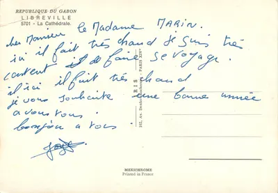 Libreville - A Catedral — editor IRIS — Verso