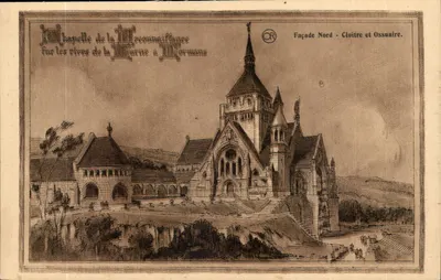 Capela da Mecenneaissance nas margens do rio Marne em Dormans — Fachada Norte - Claustro e Ossuário — Éditions Artistiques OR - Retims