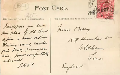 Gibraltar — Rocha da cadeira da Rainha da Espanha — V. B. Cumbo, Gibraltar — Verso