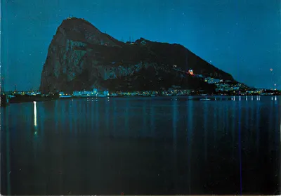 Gibraltar — Rocha de Gibraltar — vista noturna — Cobas & Cía, ZaraGOZA
