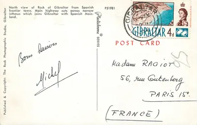 Skalny Wzgórze Gibraltaru — widok z północy — Studio Fotograficzne The Rock, seria P31981 — Rewers