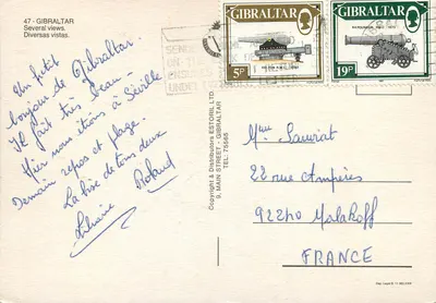 Gibraltar — várias vistas — editor Estoril Ltd. n°47 — Verso