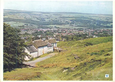 White Wells, Ilkley, Yorkshire — vista panorâmica — Walter Scott, CY.404