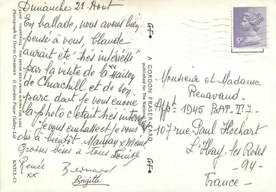 Dom Churchilla w Chartwell — widok z jeziora — wydawca Gordon Fraser Gallery Ltd — Rewers
