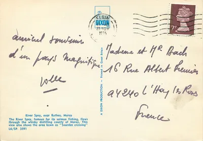 Rzeka Spey, blisko Rothes, Moray — Produkcja Dixon, seria L6/SP. 3591 — Rewers