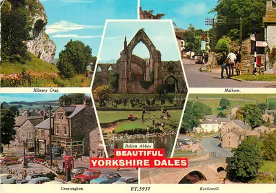 Kilnsey Crag, Bolton Abbey, Malham, Grassington, Kettlewell — Belas Colinas do Yorkshire — ET.5937
