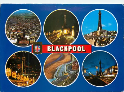 Blackpool — vista panorâmica e noturna — editor não visível