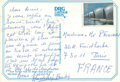Loch Torridon z drogi Alligin, Ross-shire — DRG J. Arthur Dixon — nr PRO/8471 — Rewers