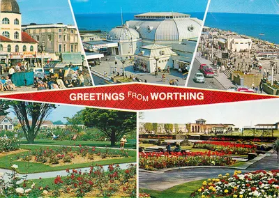 Worthing — Saudações de Worthing — Publicado por D. Constance Limited