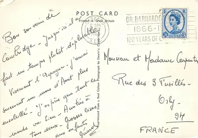 Cambridge — Colégios e monumentos — Stearn's Photographic — Verso