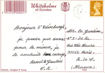 Edimburgo — Cidade Capital da Escócia — Whiteholme de Dundee — Verso
