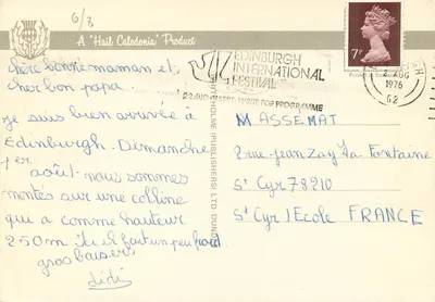 Edimburgo · O Castelo — Um produto da 'Hail Caledonia', n°21949 — Verso