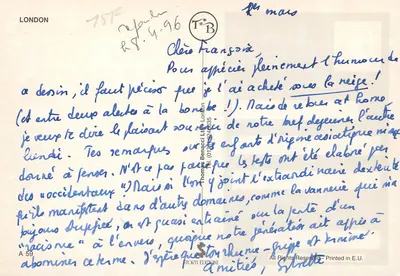Brytyjski czas — karikatura M. M. — wydawca STORITI EDIZIONI — Rewers