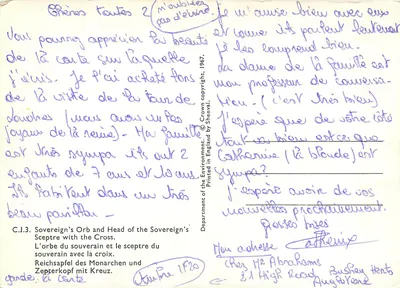 Orbe e cetro do soberano — com cruz — editor Shenva, n° C.J.3 — Verso