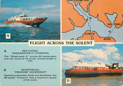 Voo sobre o Solent — Shearwater 4 e Freedom — Hovertravel