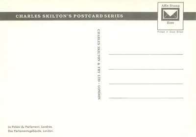 LONDRES · Houses of Parliament — Charles Skilton's Postcard Series n°78 — Verso