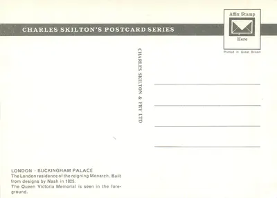 LONDRES · Pałac Buckingham — Charles Skilton & Fry Ltd, seria nr 104 — Rewers