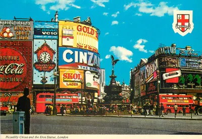 Piccadilly Circus e a Estátua do Eros, Londres — Capital Souvenirs (Londres) Limited, n° 108 C