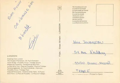 Londyn — widok panoramiczny — FISA - ESCUDO DE ORO n°58 — Rewers